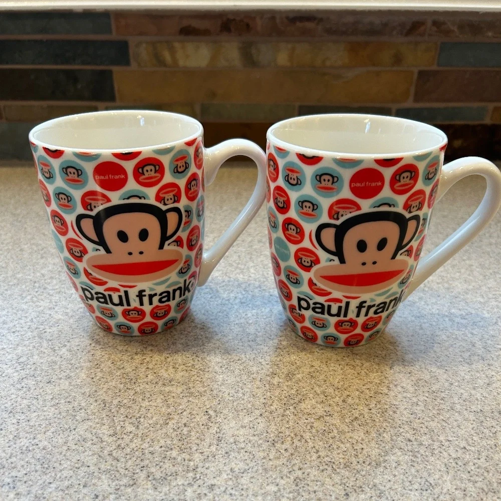 NWT! Paul Frank Julius - Set of Two Ceramic Mugs